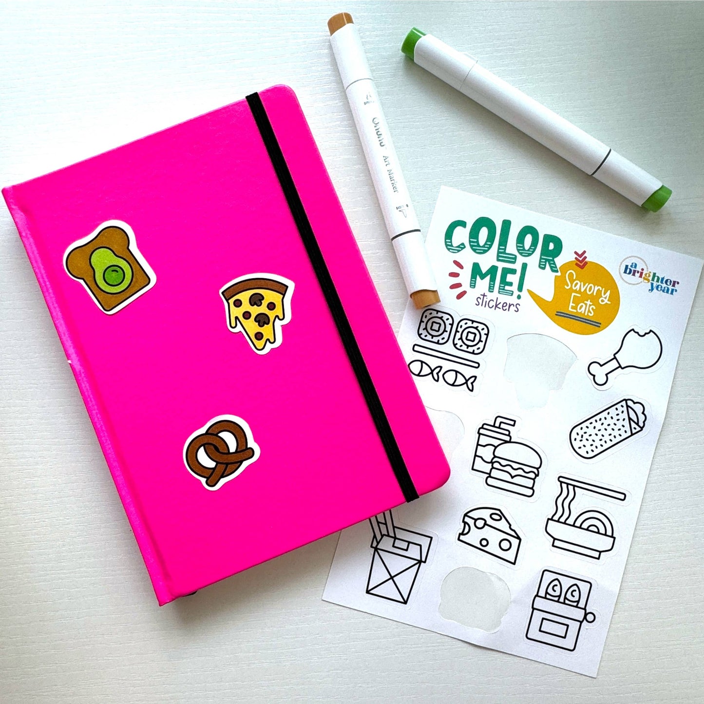 Color Your Own Savory Eats High Quality Compatible Stickers