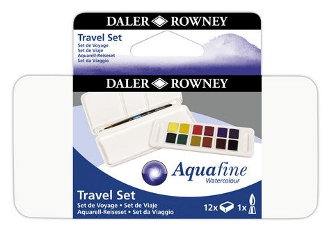 Daler-Rowney Aquafine Watercolor 12pc Travel Set