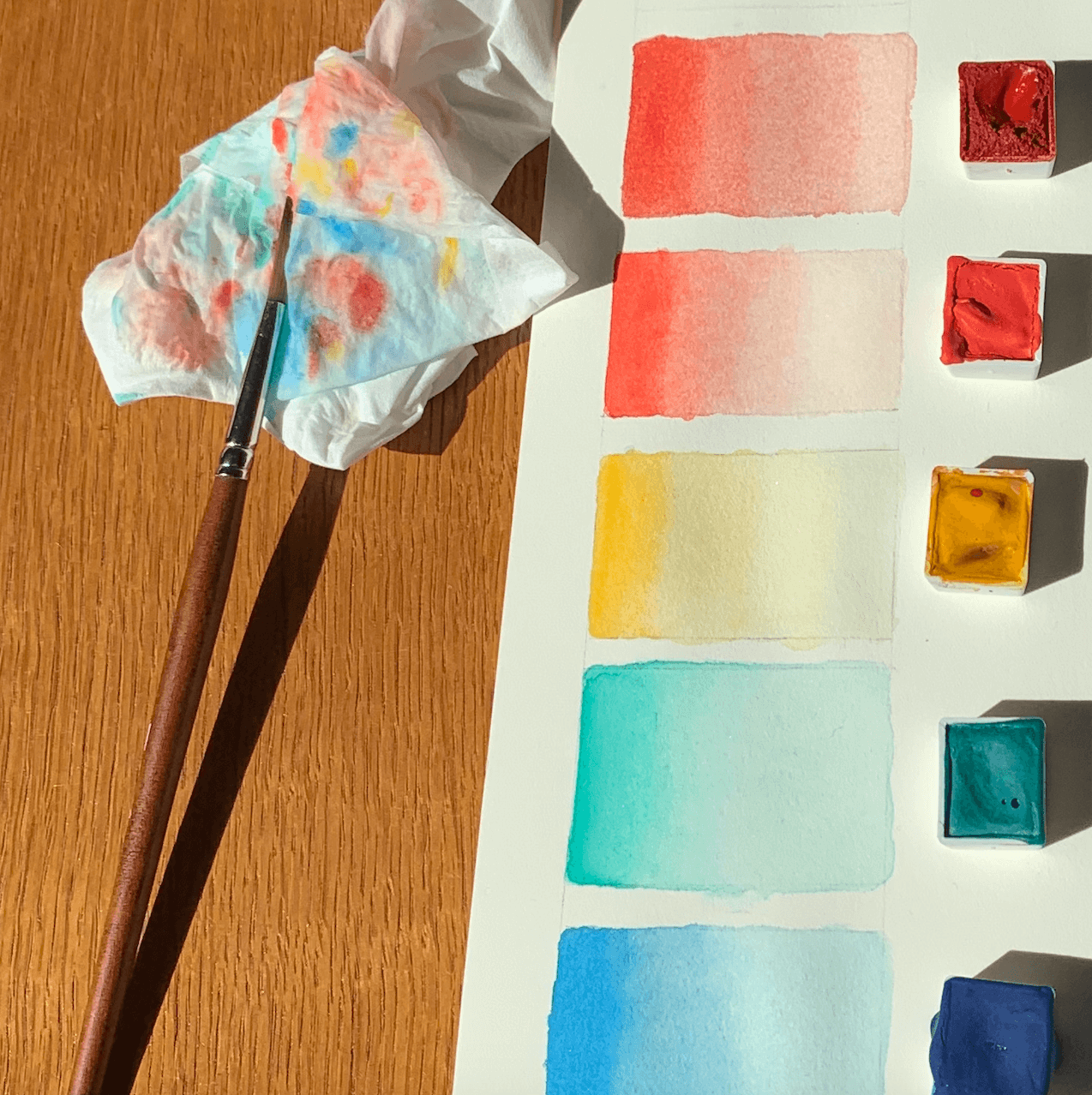 Handmade watercolor - Sol Yellow