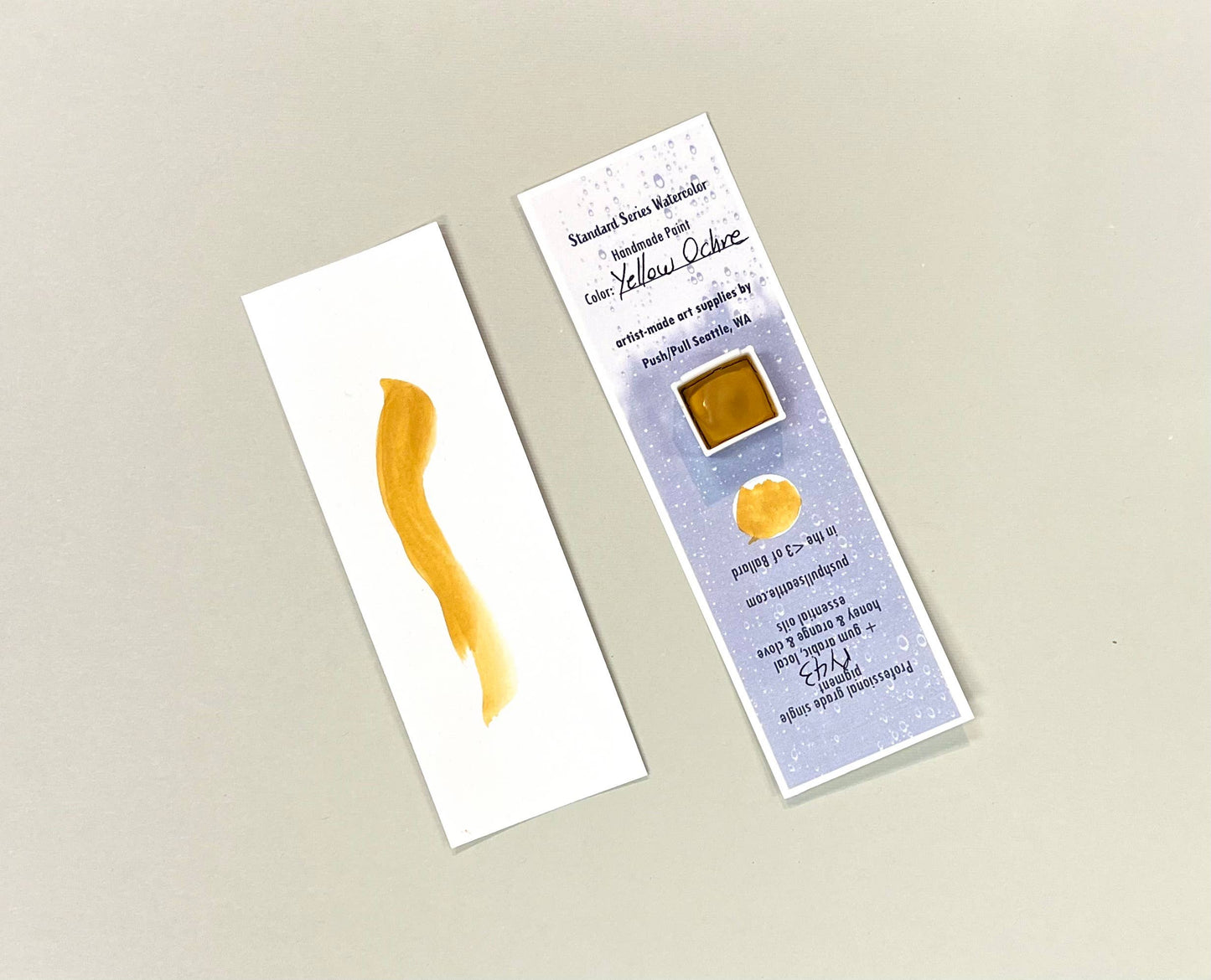 Watercolor Half Pan - Yellow Ochre