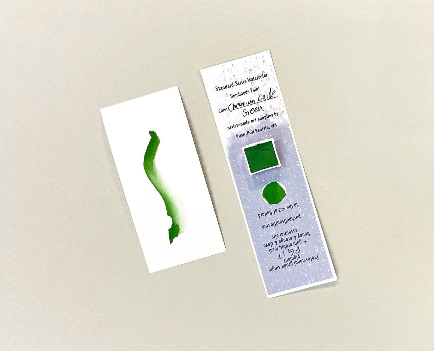 Watercolor Half Pan - Chromium Oxide Green