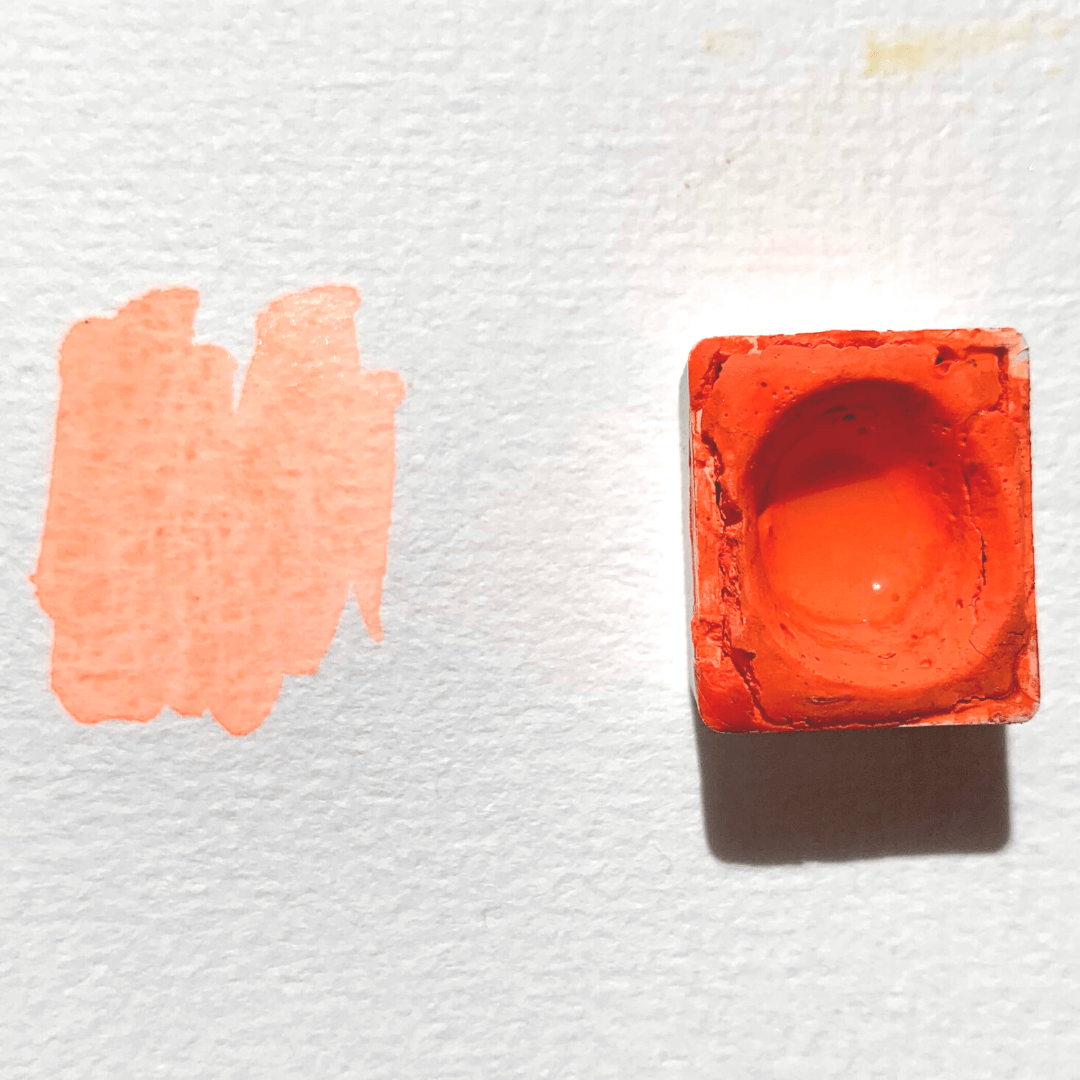 Fluo handmade watercolor - Explosive orange