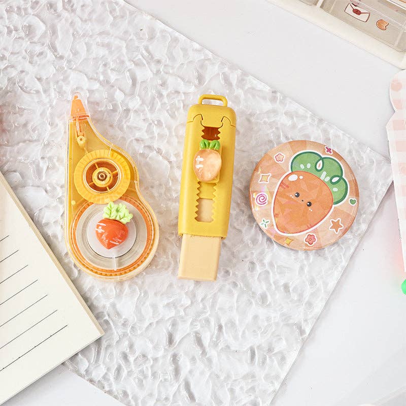 Cute Carrot Stationery Set