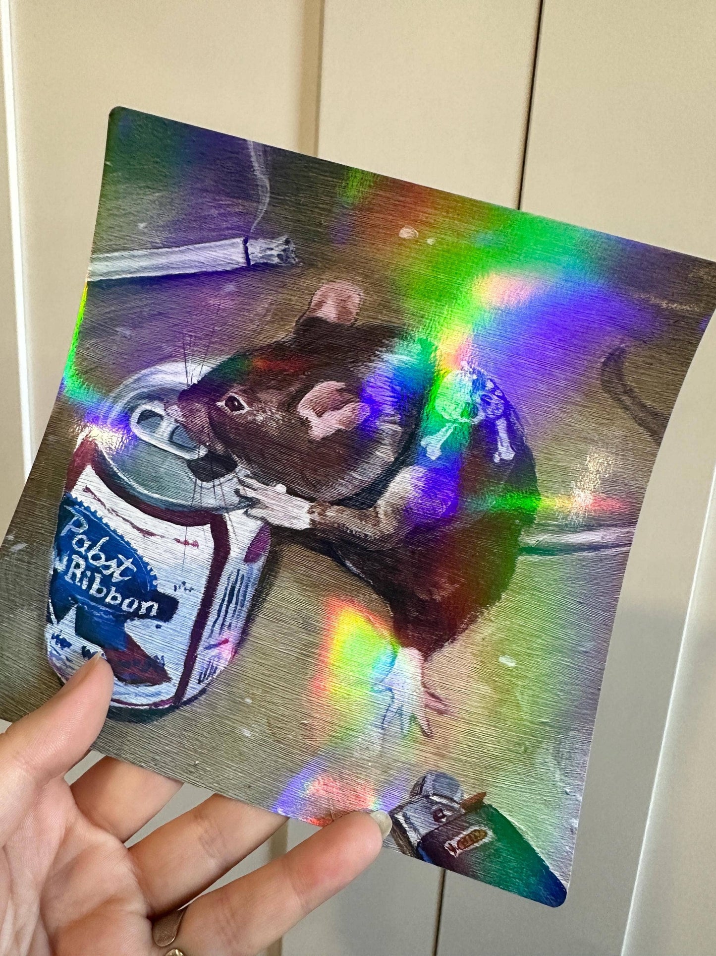 Art Print of Funny Grunge Rat: Meme Home Decor