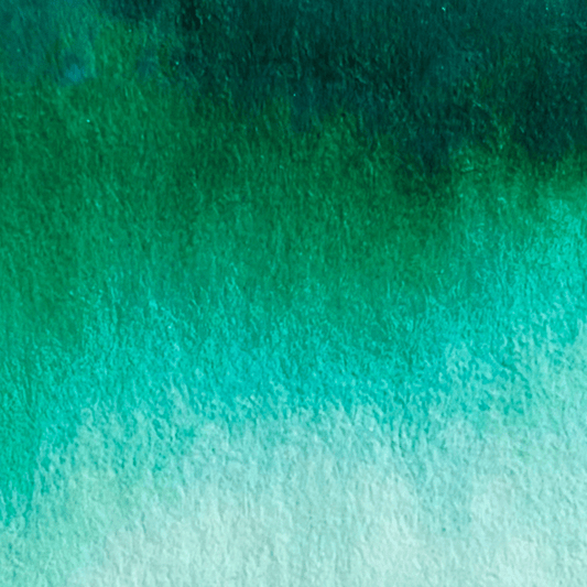 Handmade watercolor - Emerald Green
