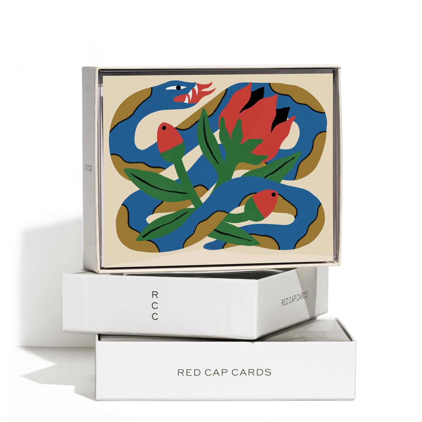 Snake and Rose greeting card