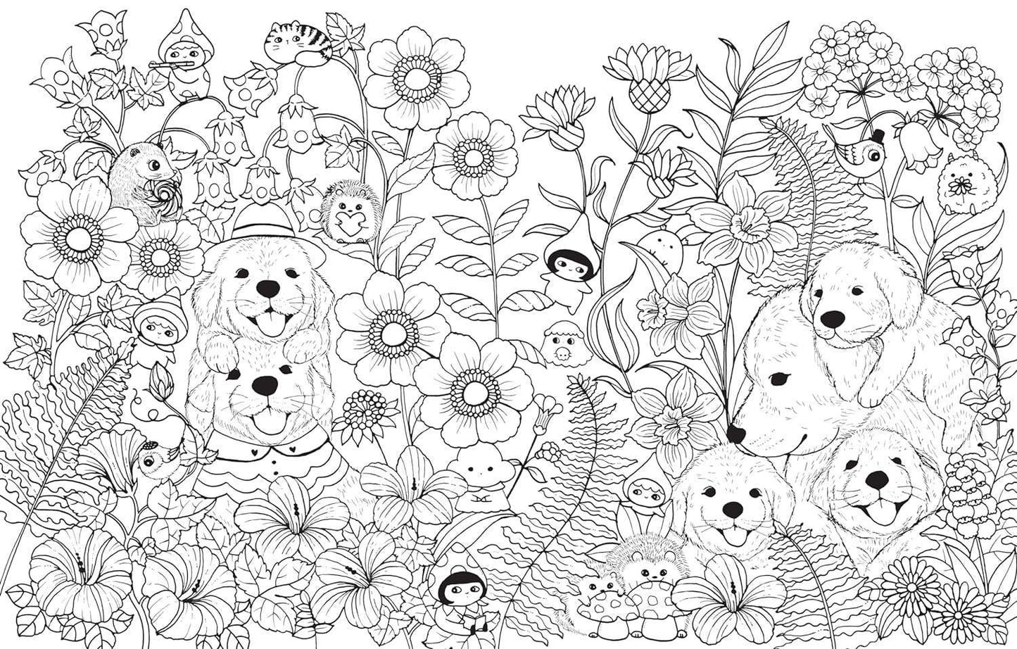 A Million Puppies Coloring Book