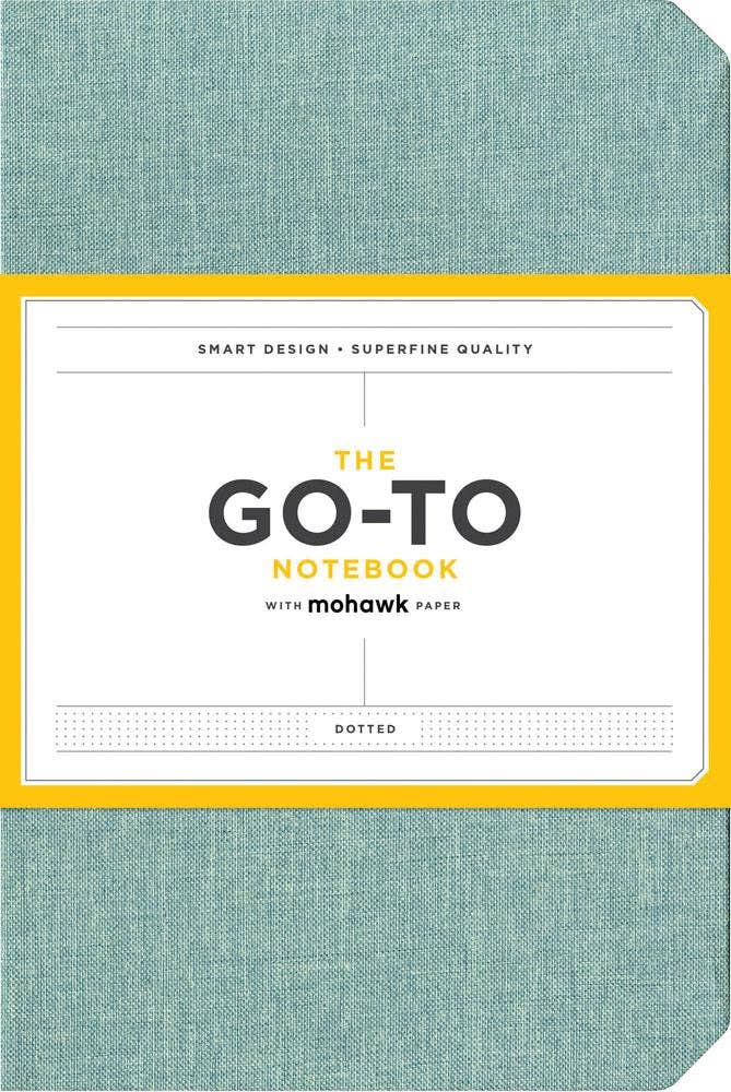 Go-To Notebook with Mohawk Paper Sage Blue Dotted