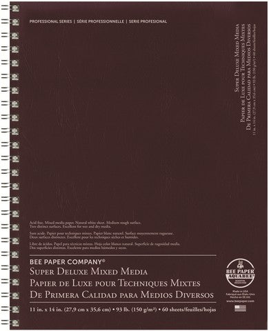 Bee Super Deluxe Mixed Media Paper Jounal 60 Shts 11X14