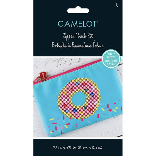 Camelot Dotz Diamond Zipper Pouch Kit: Donut