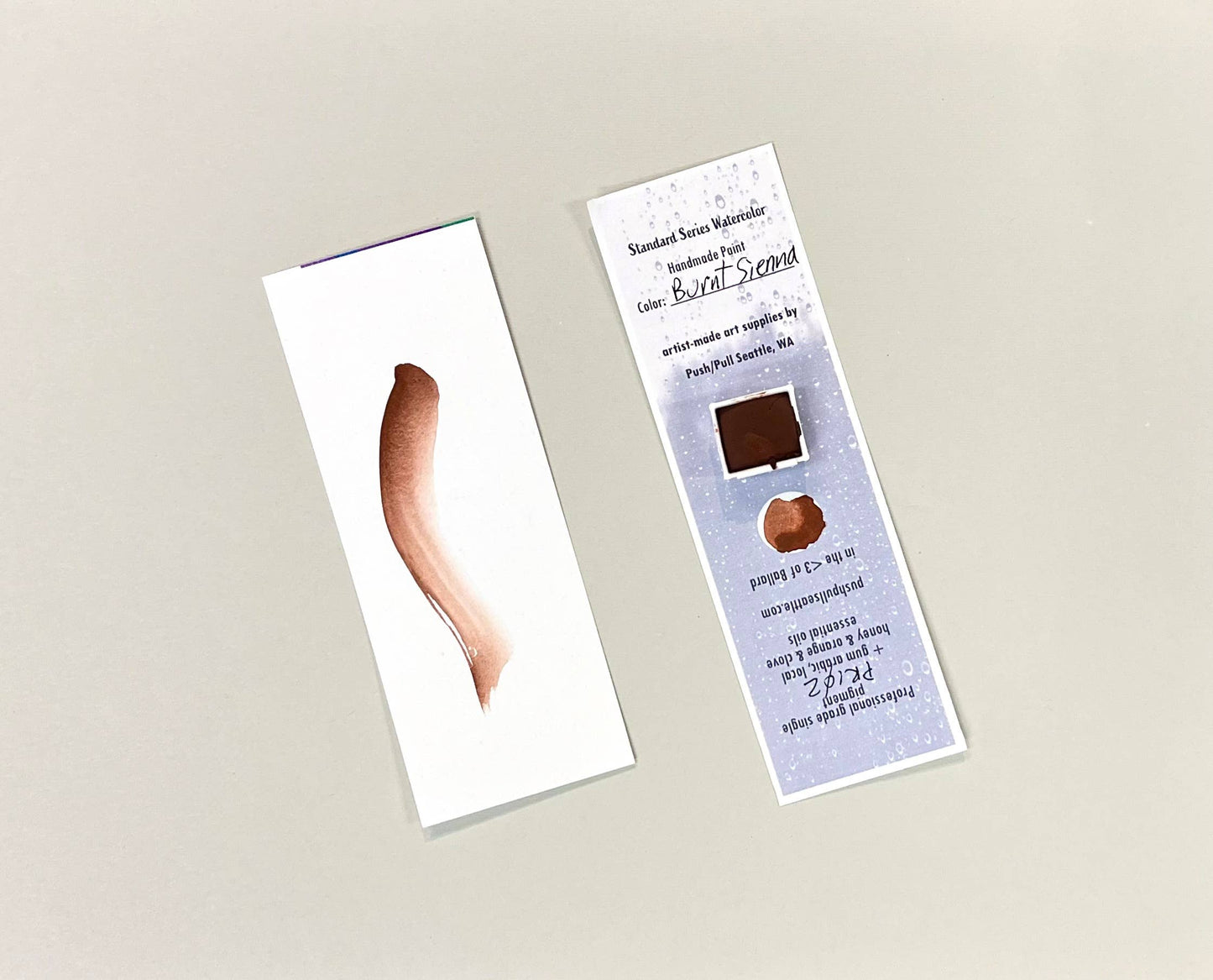 Watercolor Half Pan - Burnt Sienna