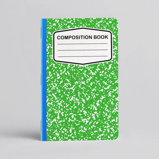 Composition - Notebook/Journal - Pink, Green, Classic Black