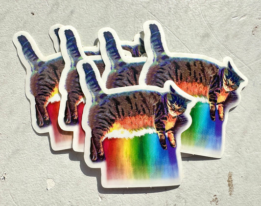 Rainbow Cat Meme Sticker