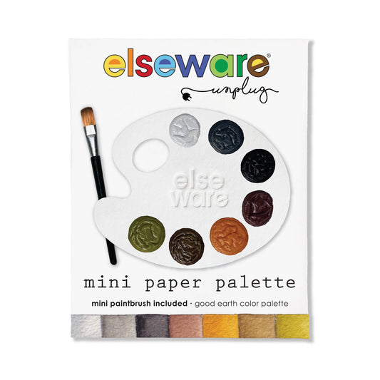 Mini Watercolor Paper Palettes - singles w/mini paintbrush