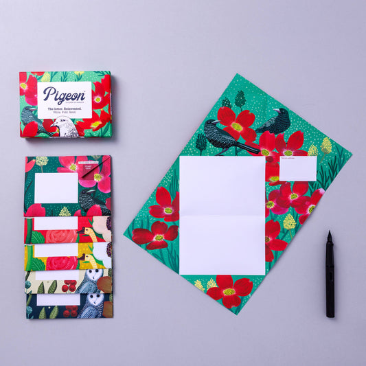 Dusk to Dawn Pigeon, Folding Letter Set – Pack of 6