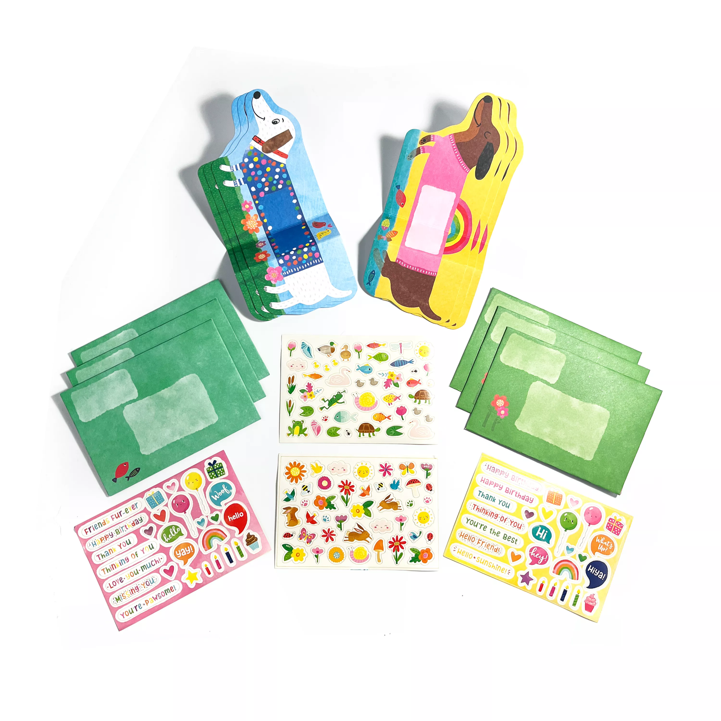 Tiny Tadas! Note Cards & Sticker Set - Playful Pup