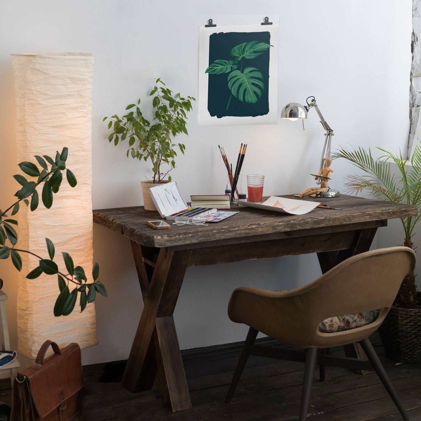 Monstera Leaf Study | Modern Paint By Numbers Kit