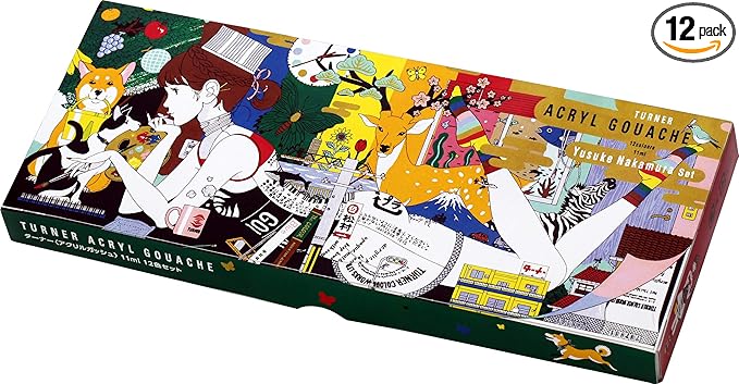 Turner Acryl Gouache Yusuke Nakamura Set of 12, 11ml Tubes
