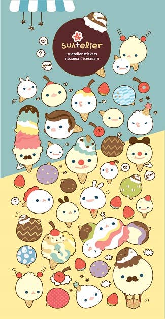 01002 Ice Cream Stickers