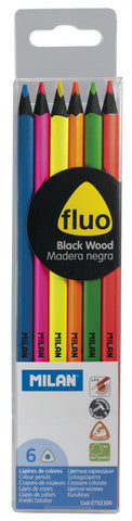 Milan Ergo Grip Fluorescent Pencil Set of 6