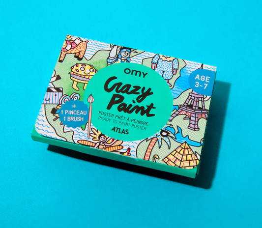 Atlas paint activity - with brush + pre-applied paint