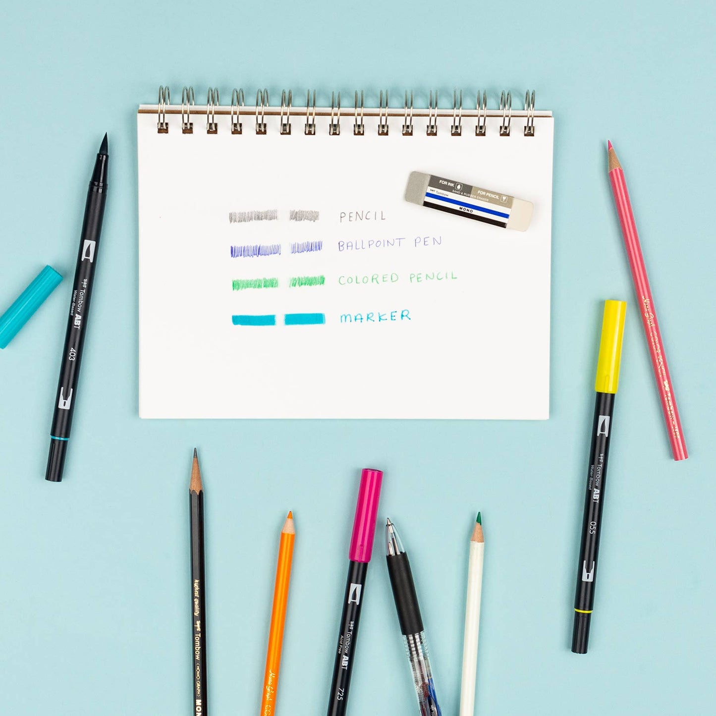 MONO Sand and Rubber Eraser - 40PC Display Box