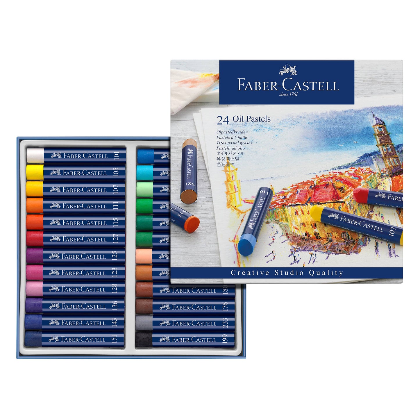 Artist's Oil Pastels, Set of 24 Sticks