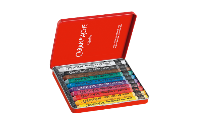 Set of 10 NEOCOLOR™ II Pastels in Metal Box