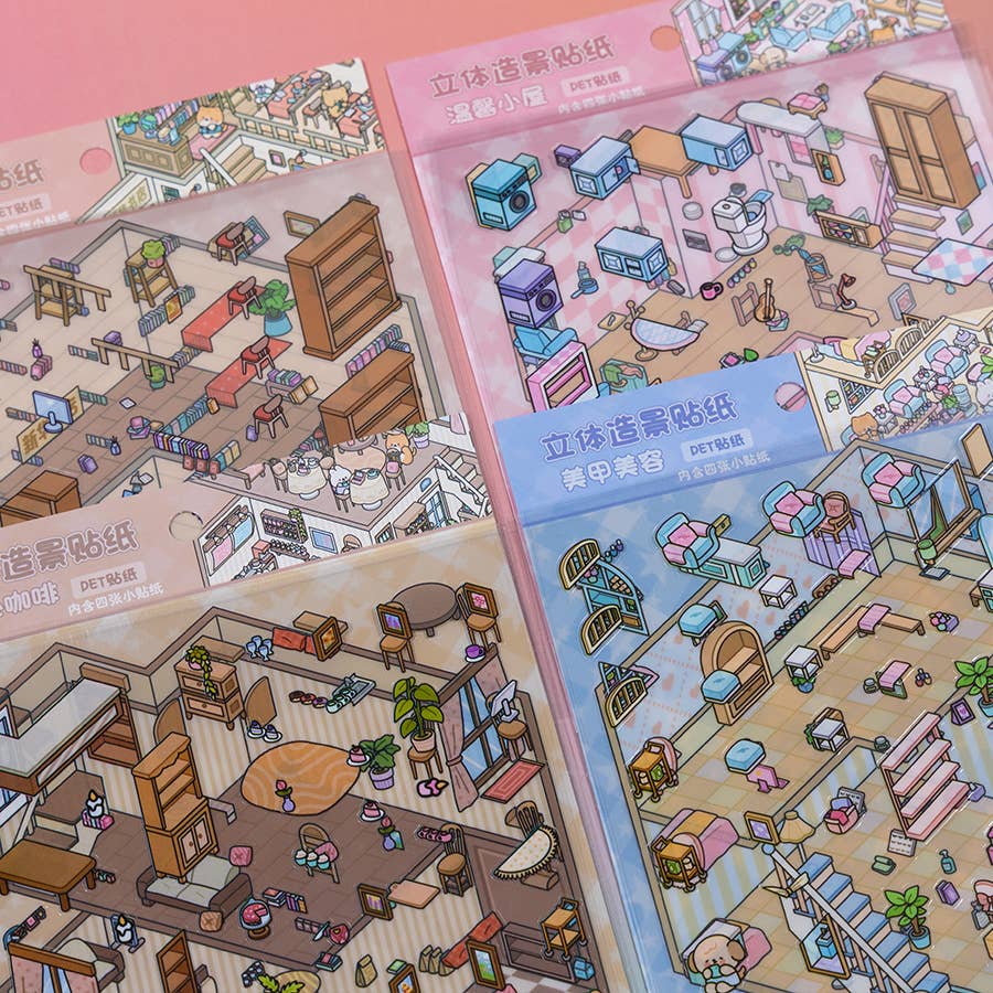 11073 3D Diorama Lifestyle Stickers