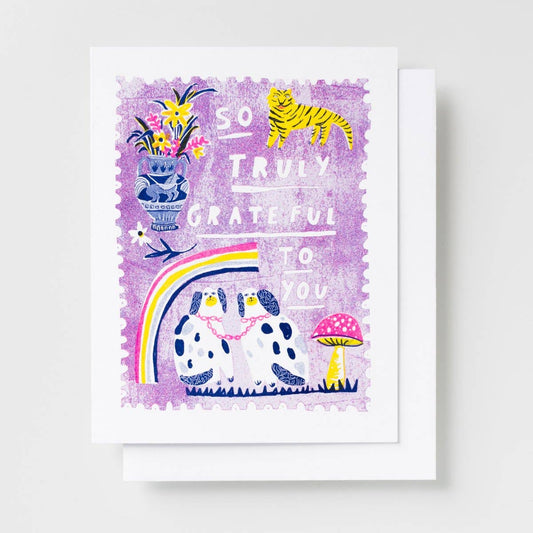 So Truly Grateful Risograph Card
