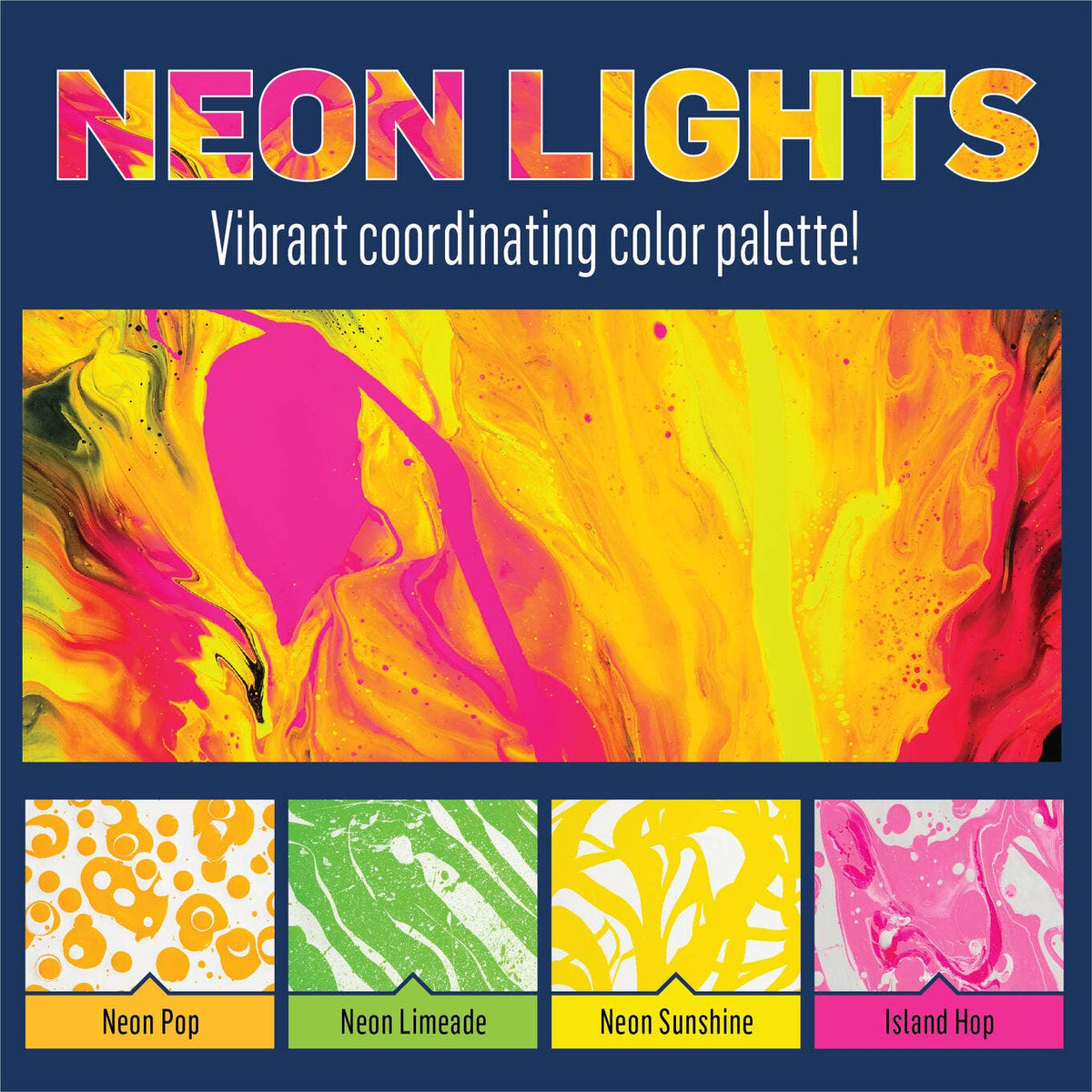 FolkArt ® Drizzle™ Paint Set Neon Lights, 4-Piece