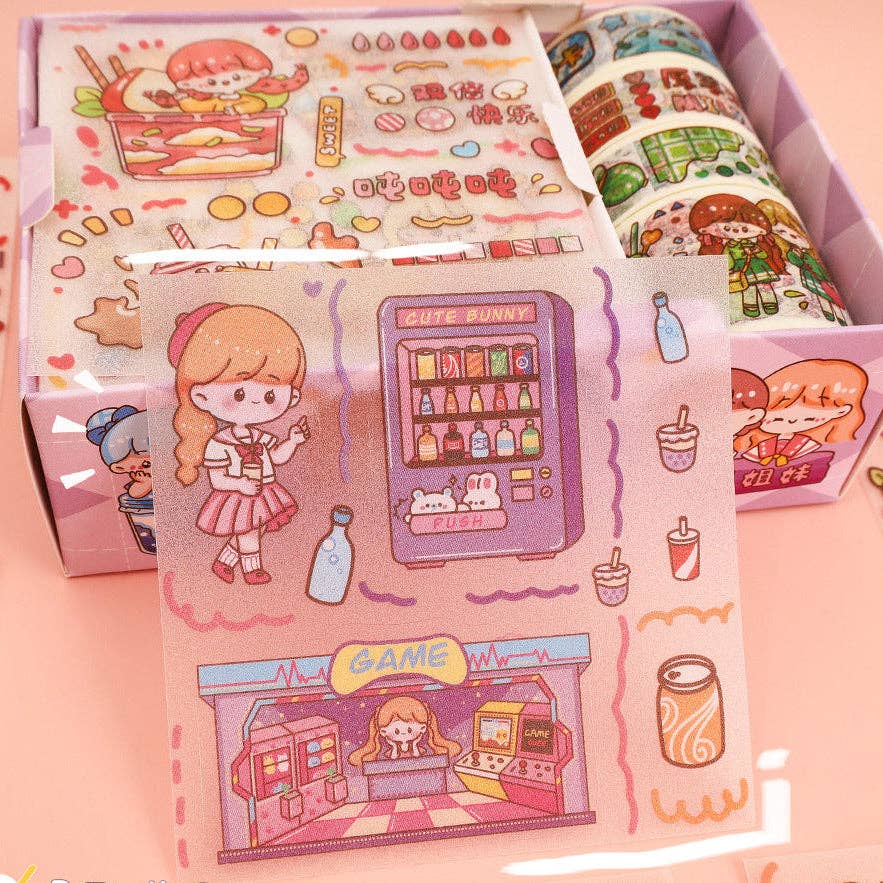 Kawaii Decorative Sticker Book with Scrapbooking