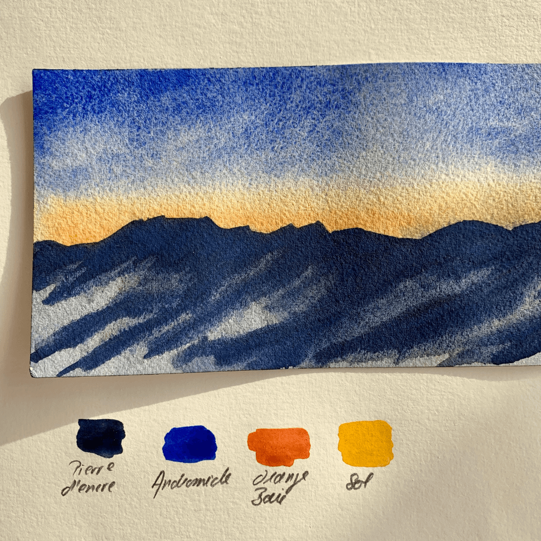 Handmade watercolor - Sol Yellow