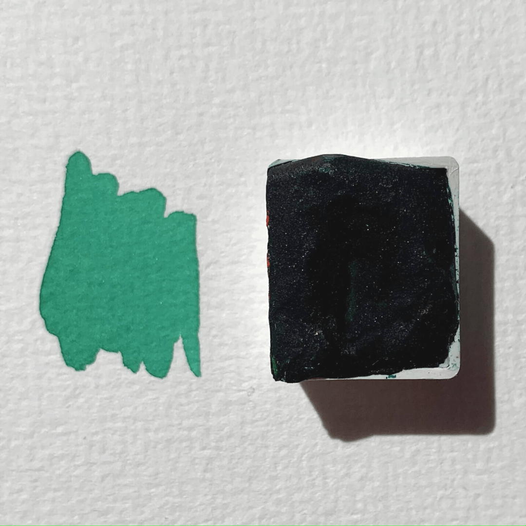 Handmade watercolor - Emerald Green