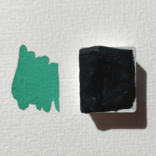 Handmade watercolor - Emerald Green