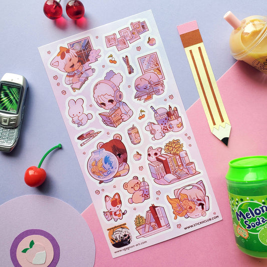 Study & Chill Sticker Sheet