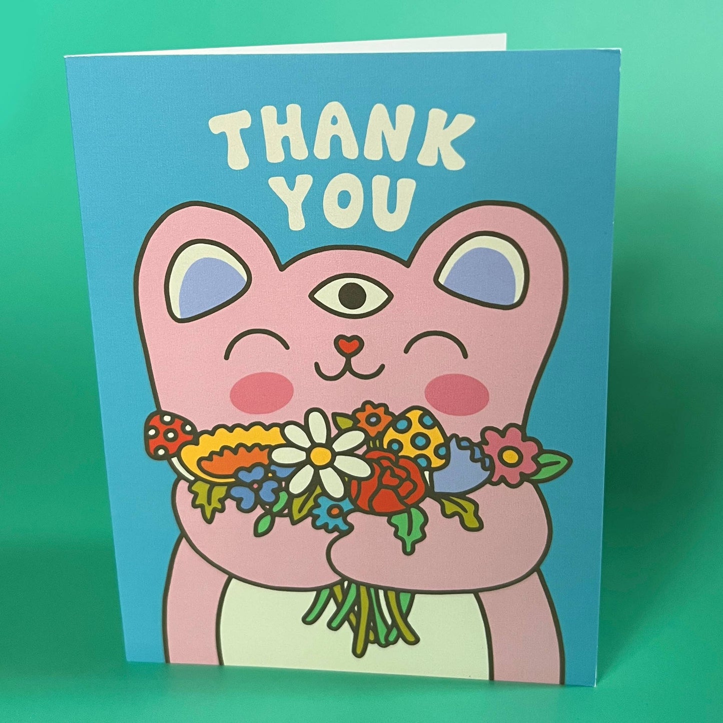 Greeting Card - Thank You Bear Bouquet