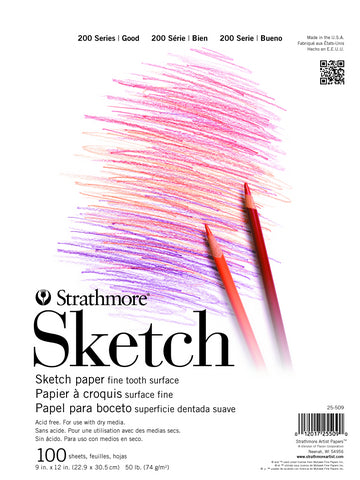 Strathmore 200 Series Sketch Tape Top Pad 9X12