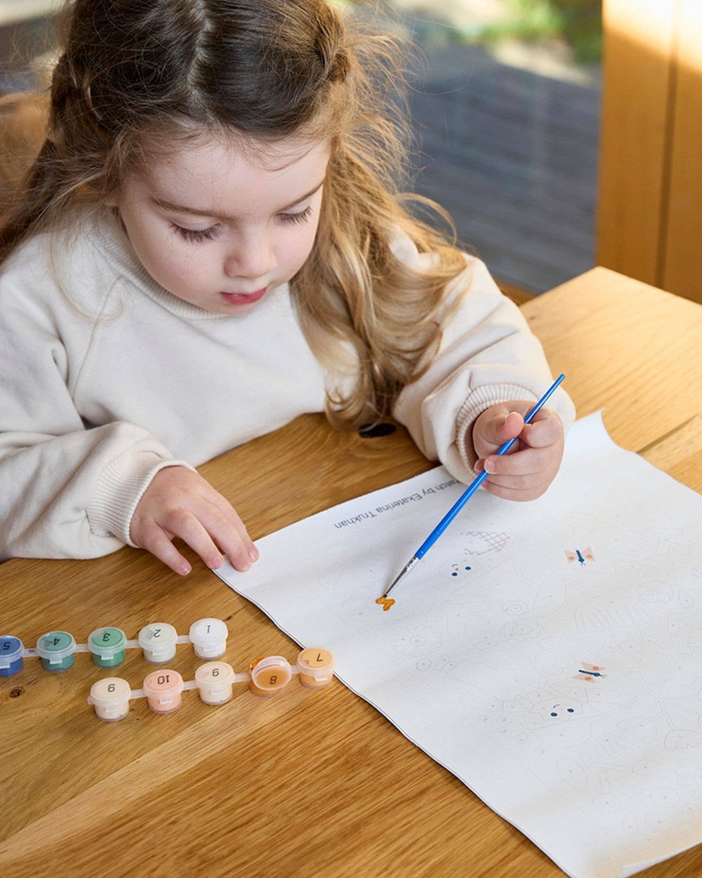 Paint by Numbers Kit & Canvas for Kids - Flower Patch