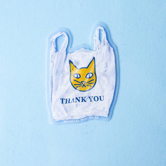 Convenience Store Bag Cat Clear Sticker
