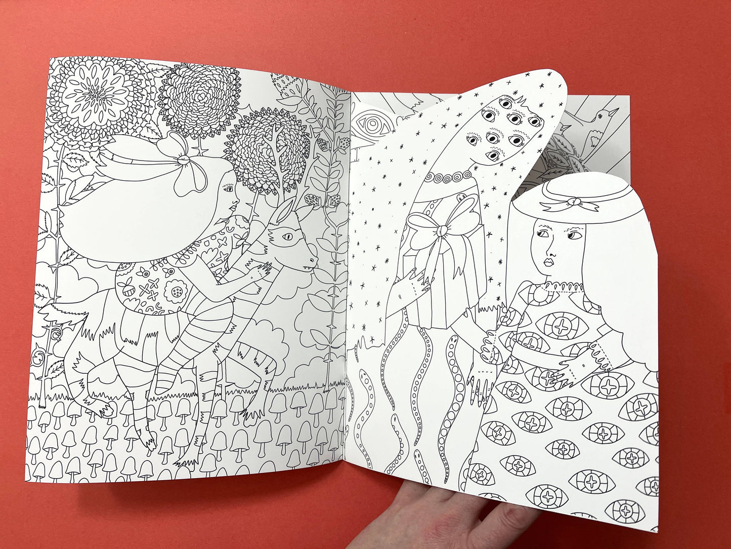 To the Witch's House We Go - Coloring Book w/handcut pages