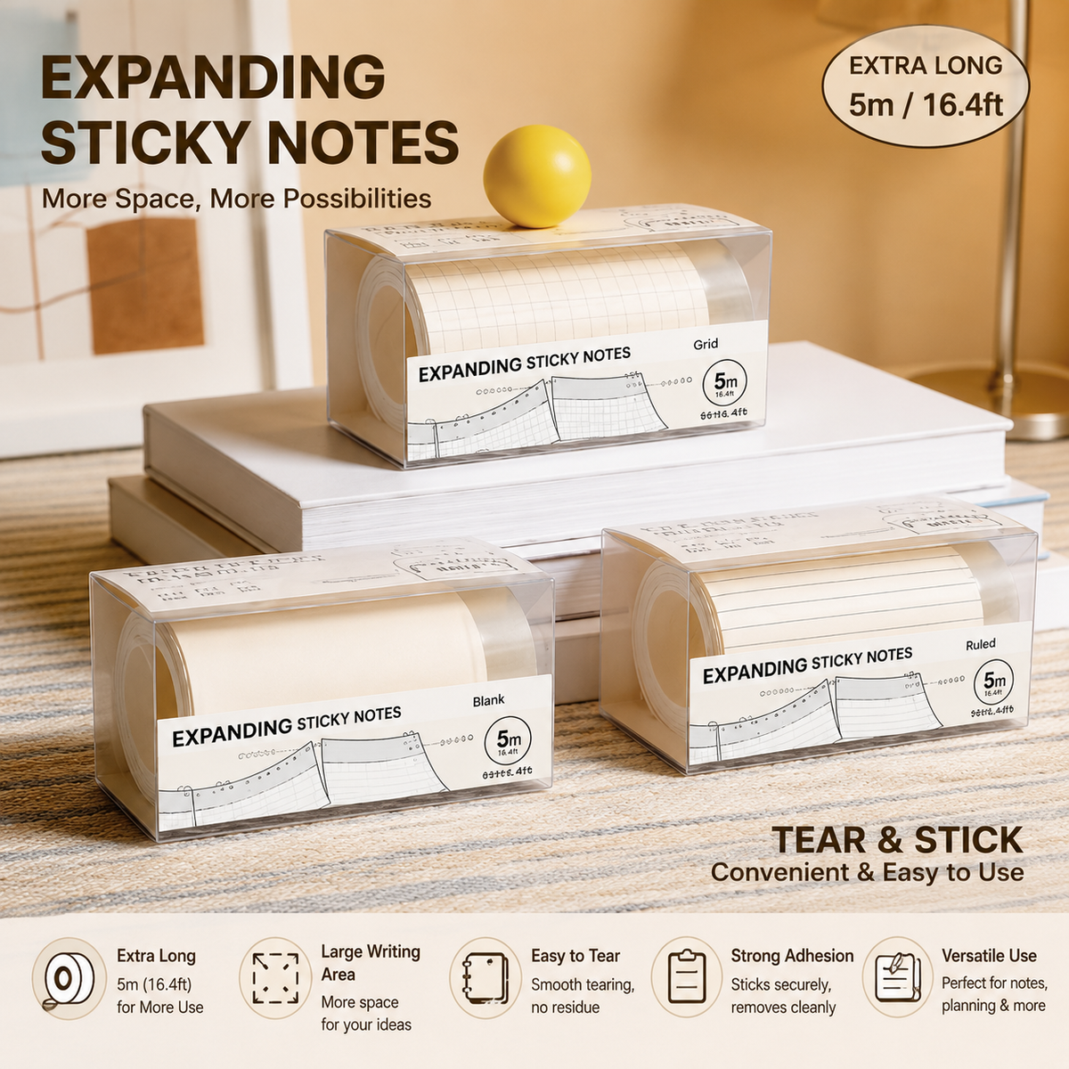 TacoTaco 5M Sticky Note Roll