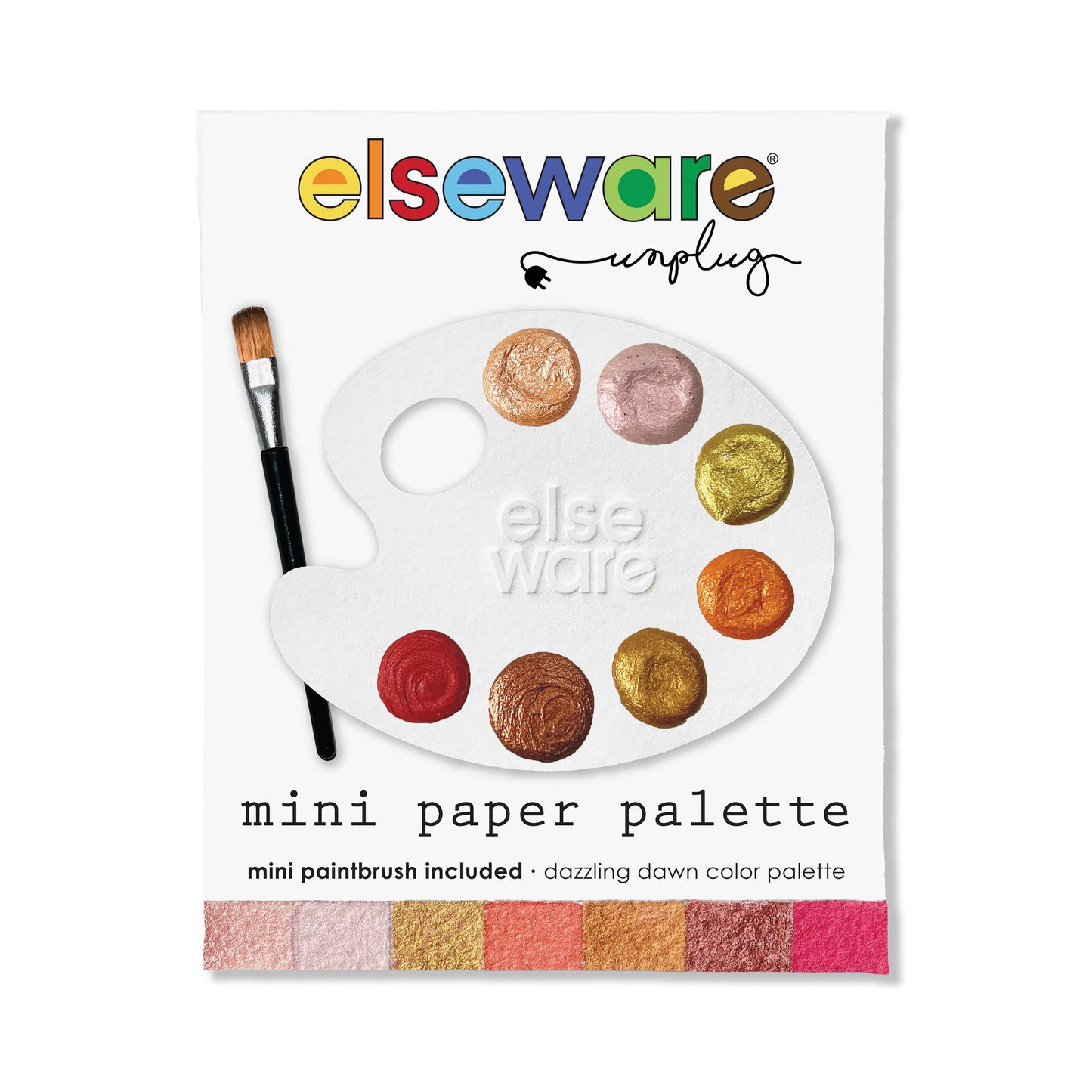 Mini Watercolor Paper Palettes - singles w/mini paintbrush