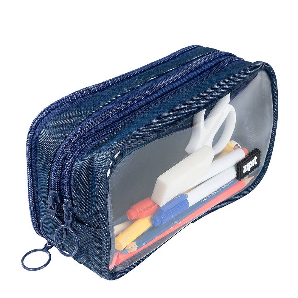 ZIPIT Half & Half Pencil Case, Aesthetic Pouch