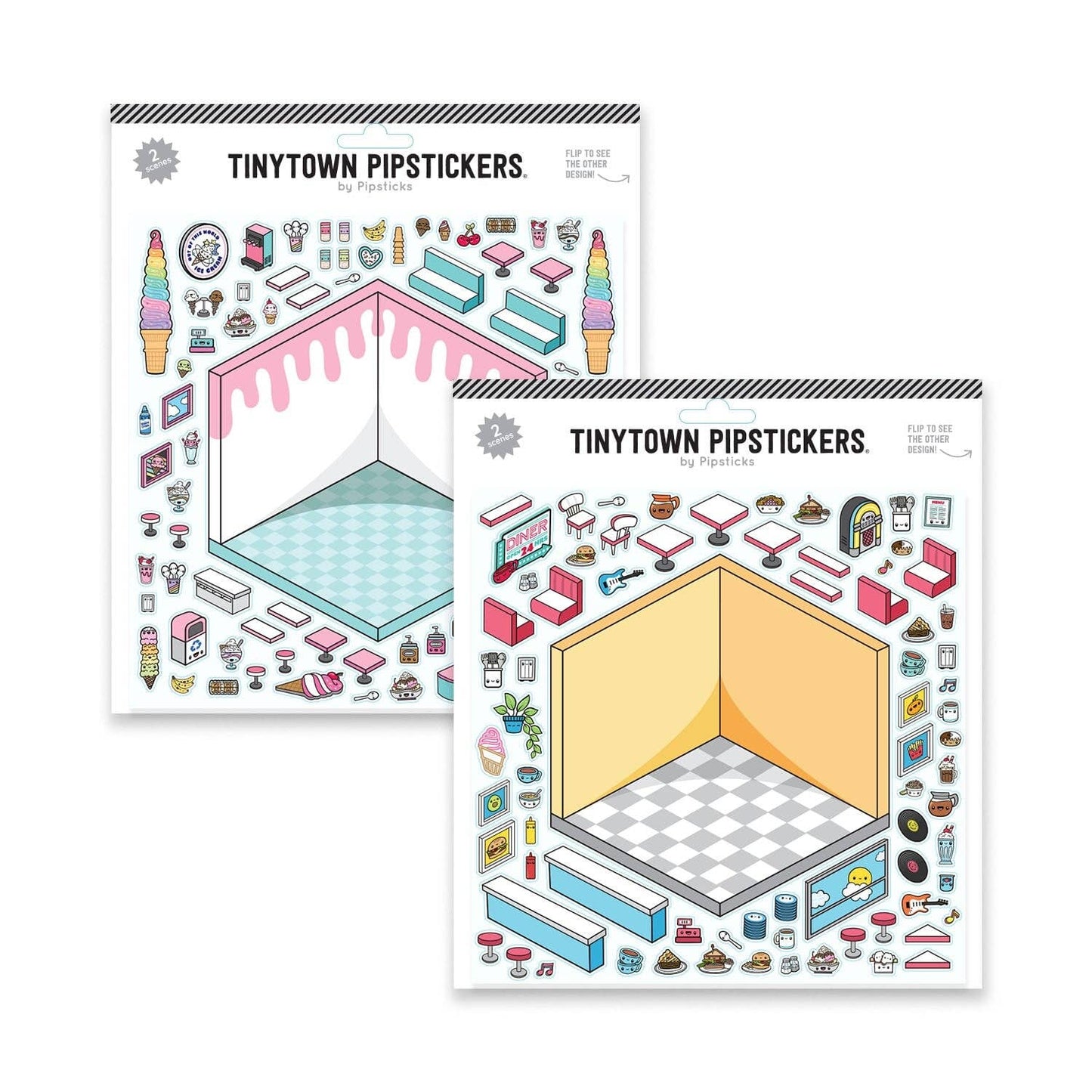 Floats & Fries Isometric Stickers