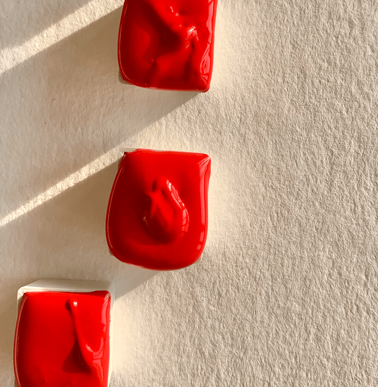 Handmade watercolor - Rouge Red red red