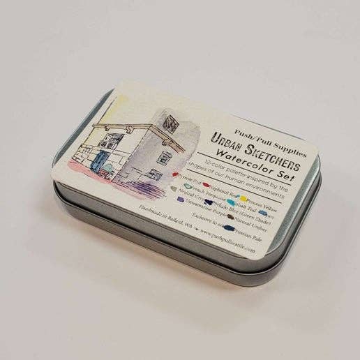 Push/Pull Supplies - Urban Sketcher 12 Pan Watercolor Set