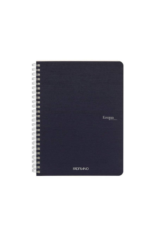 Fabriano Ecoqua Original Spiral-Bound Notebook, 5.8 in x 8.3 in, A5, Blank, 70 Sheets