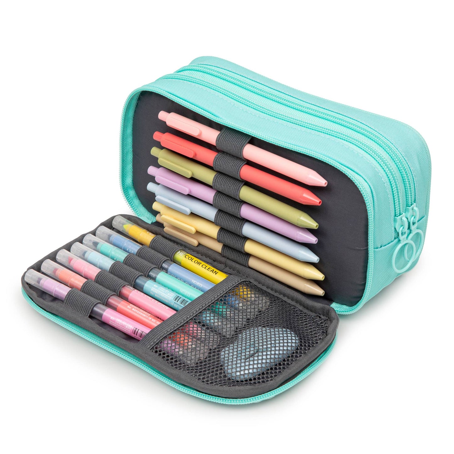 ZIPIT Half & Half Pencil Case, Aesthetic Pouch