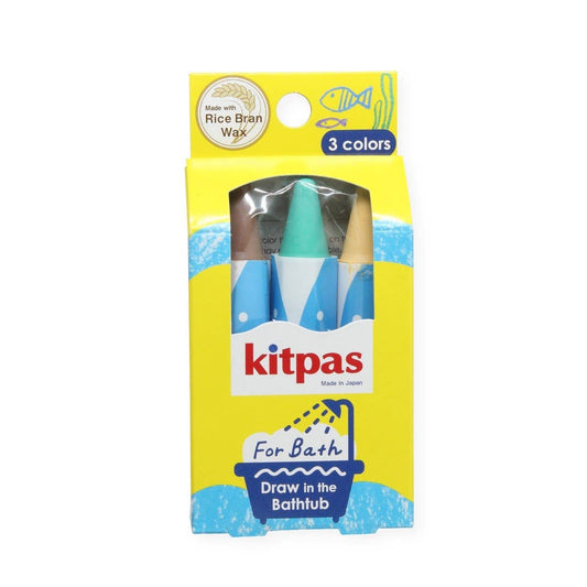 【Rice Wax】Kitpas Bath Crayons 3 Colors - Turtle